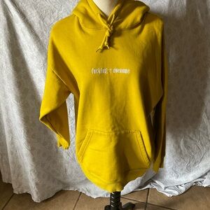FA Yellow Pullover Hoodie with White Logo Tag